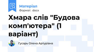 Хмара слів "Будова комп'ютера" (1 варіант)