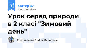 Урок серед природи в 2 класі "Зимовий день"