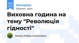 Виховна година на тему "Революція гідності"
