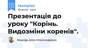 Презентація до уроку "Корінь. Видозміни коренів".
