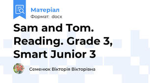 Sam and Tom. Reading. Grade 3, Smart Junior 3