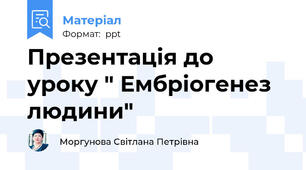 Презентація до уроку " Ембріогенез людини"