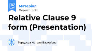 Relative Clause 9 form (Presentation)