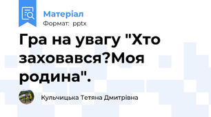Гра на увагу "Хто заховався?Моя родина".