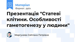 Презентація "Статеві клітини. Особливості гаметогенезу у людини"
