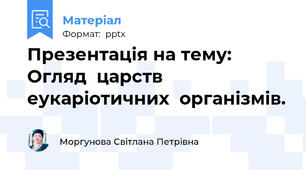 Презентація на тему: Огляд  царств  еукаріотичних  організмів.