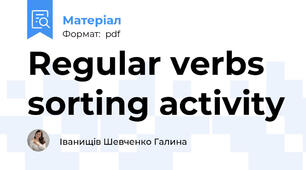 Regular verbs  sorting activity