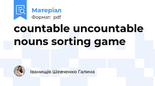countable uncountable nouns sorting game