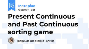 Present Continuous and Past Continuous sorting game
