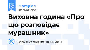 Виховна година «Про що розповідає мурашник»
