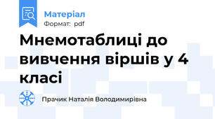 Мнемотаблиці до вивчення віршів у 4 класі