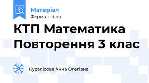 КТП Математика Повторення 3 клас