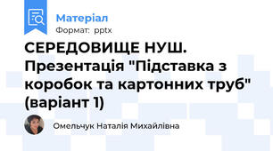 СЕРЕДОВИЩЕ НУШ. Презентація "Підставка з коробок та картонних труб" (варіант 1)