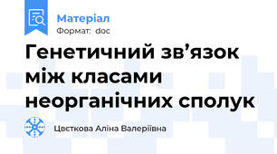 Генетичний зв’язок між класами неорганічних сполук