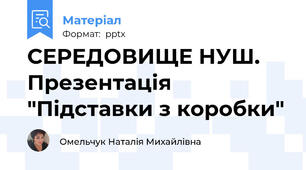 СЕРЕДОВИЩЕ НУШ. Презентація "Підставки з коробки"