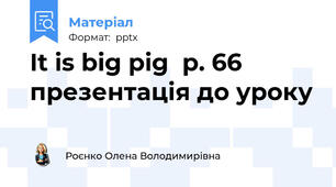 It is big pig  p. 66  презентація до уроку