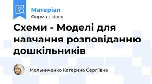 Схеми - Моделі для навчання розповіданню дошкільників