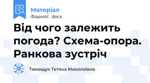 Від чого залежить погода? Схема-опора. Ранкова зустріч
