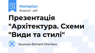 Презентація "Архітектура. Схеми "Види та стилі"