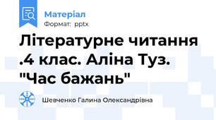 Літературне читання .4 клас. Аліна Туз. "Час бажань"