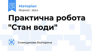 Практична робота "Стан води"