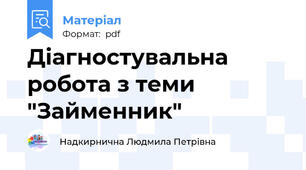 Діагностувальна робота з теми "Займенник"