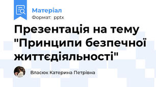 Презентація на тему "Принципи безпечної життєдіяльності"
