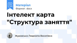Інтелект карта "Структура заняття"