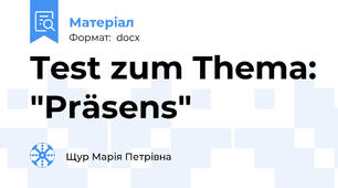 Test zum Thema: "Präsens"