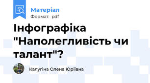 Інфографіка "Наполегливість чи талант"?