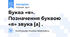 Буква «я». Позначення буквою «я» звука [а] .