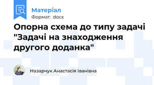 Опорна схема до типу задачі "Задачі на знаходження другого доданка"