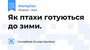 Як птахи готуються до зими.