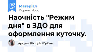 Наочність "Режим дня" в ЗДО для оформлення куточку.