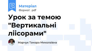 Урок за темою "Вертикальні ліісорами"