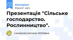 Презентація "Сільське господарство. Рослинництво".