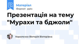 Презентація на тему "Мурахи та бджоли"