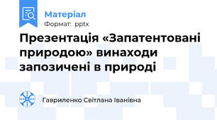 Презентація «Запатентовані природою» винаходи запозичені в природі