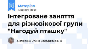 Інтегроване заняття для різновікової групи "Нагодуй пташку"