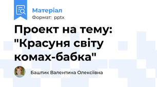 Проект на тему: "Красуня світу комах-бабка"