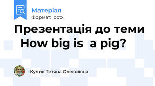 Презентація до теми   How big is  a pig?