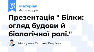 Презентація " Білки: огляд будови й біологічної ролі."