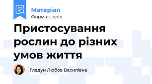 Пристосування рослин до різних умов життя