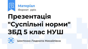 Презентація "Суспільні норми" ЗБД 5 клас НУШ