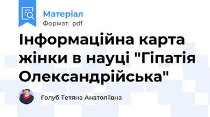 Інформаційна карта жінки в науці "Гіпатія Олександрійська"