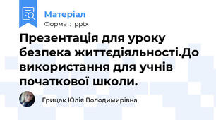 Презентація для уроку безпека життєдіяльності.До використання для учнів початкової школи.