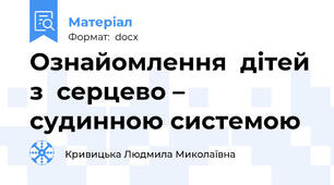 Ознайомлення  дітей з  серцево – судинною системою