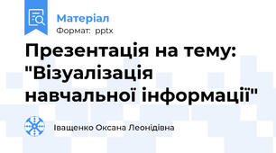 Презентація на тему: "Візуалізація навчальної інформації"