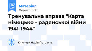 Тренувальна вправа "Карта німецько - радянської війни 1941-1944"