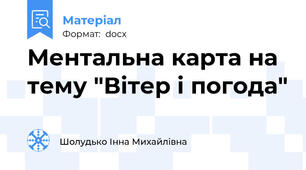 Ментальна карта на тему "Вітер і погода"